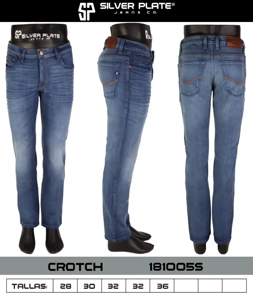 JEANS CROTCH SILVER PLATE 181005C