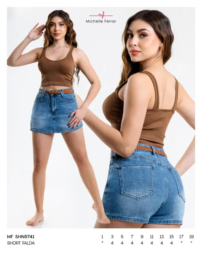 SHORT FALDA MICHELLE FERRAR 5741 (PAQ 14PZ)