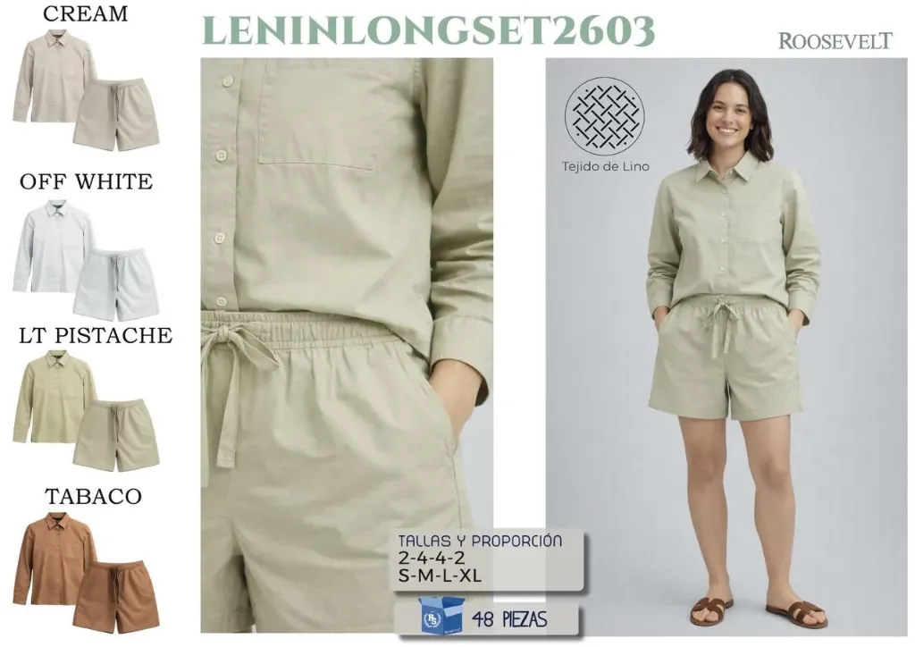 CONJUNTO MANGA LARGA ROOSEVELT LENIN 2603 (CAJA 46PZ)
