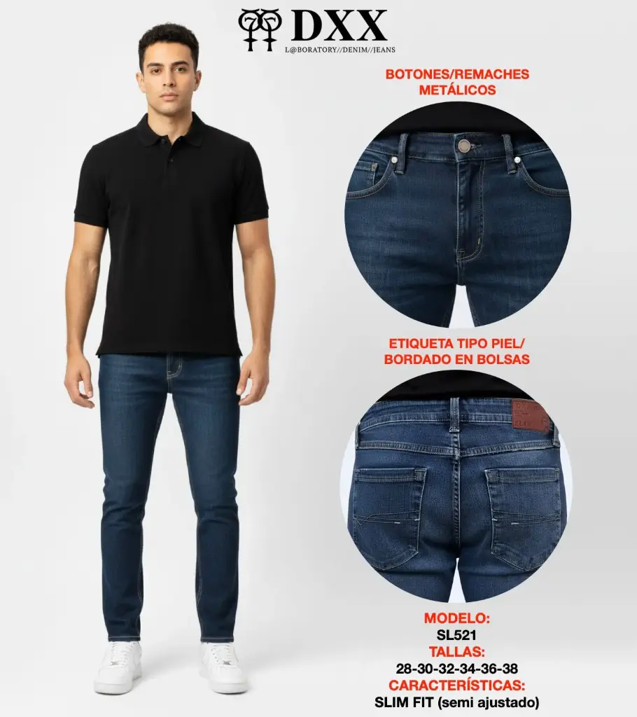 JEANS DOBLE XX SLIM 521