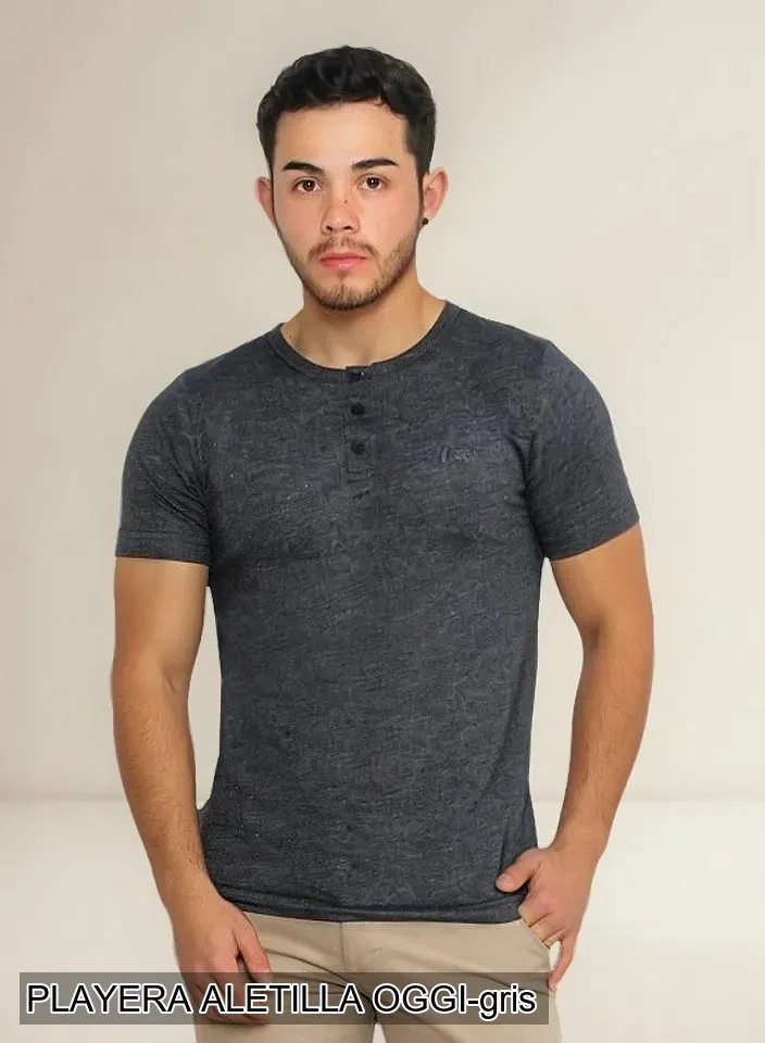 [OGGALEGRI-L] PLAYERA ALETILLA OGGI (Gris Oxford, L)