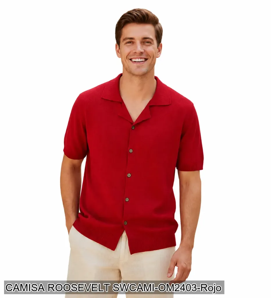 CAMISA ROOSEVELT SWCAMI-OM2403 (Rojo, M)