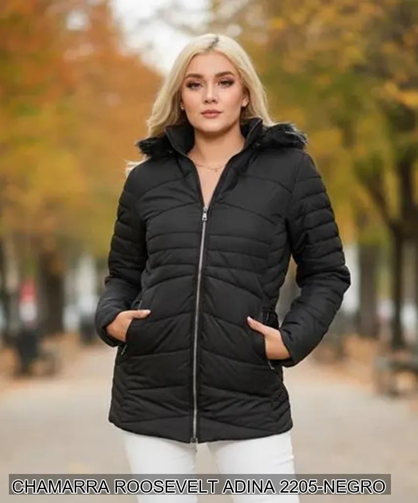 [ROOADI05NEG-S] CHAMARRA ROOSEVELT ADINA 2205 (Negro, S)