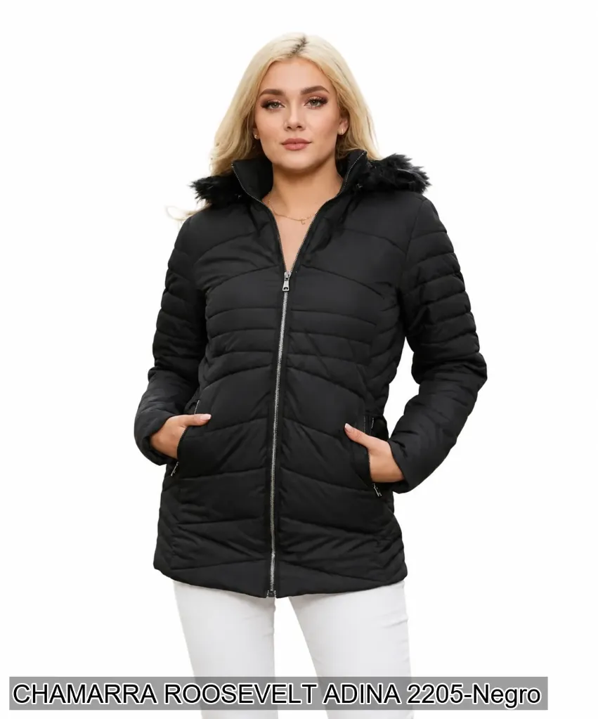 [ROOADI05NEG-S] CHAMARRA ROOSEVELT ADINA 2205 (Negro, S)