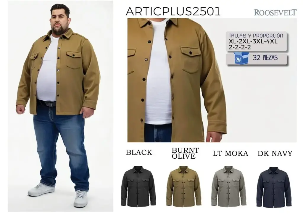 CHAMARRA ROOSEVELT ARTIC PLUS 2501 (Negro, 2XL)