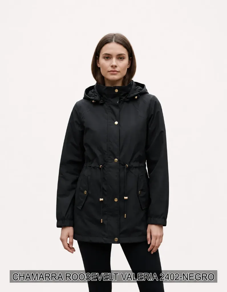 [ROOVAL2402NEG-S] CHAMARRA ROOSEVELT VALERIA 2402 (Negro, S)