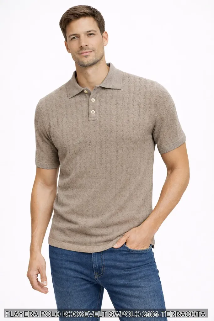 [ROOSWP2404TER-S] PLAYERA POLO ROOSEVELT SWPOLO 2404 (Cafe Claro, S)