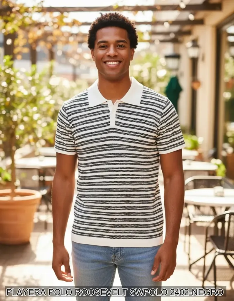 [ROOSWP2402NEG-S] PLAYERA POLO ROOSEVELT SWPOLO 2402 (Negro, S)