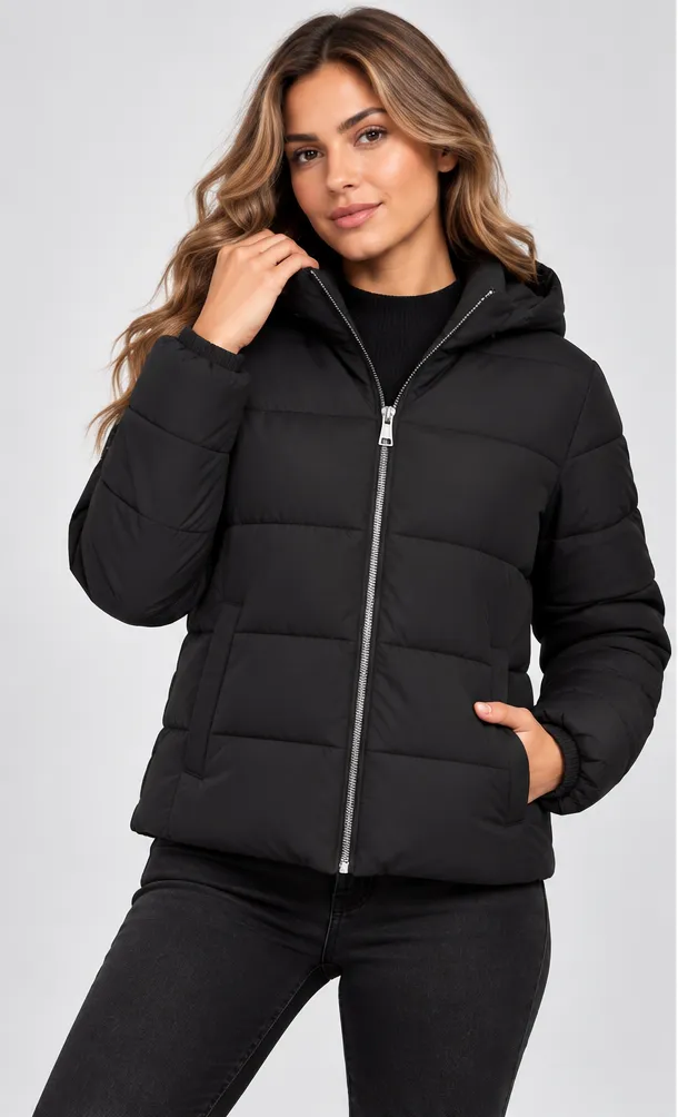 [ROOINE2502NEG-S] CHAMARRA ROOSEVELT INES HOOD 2502  (Negro, S)