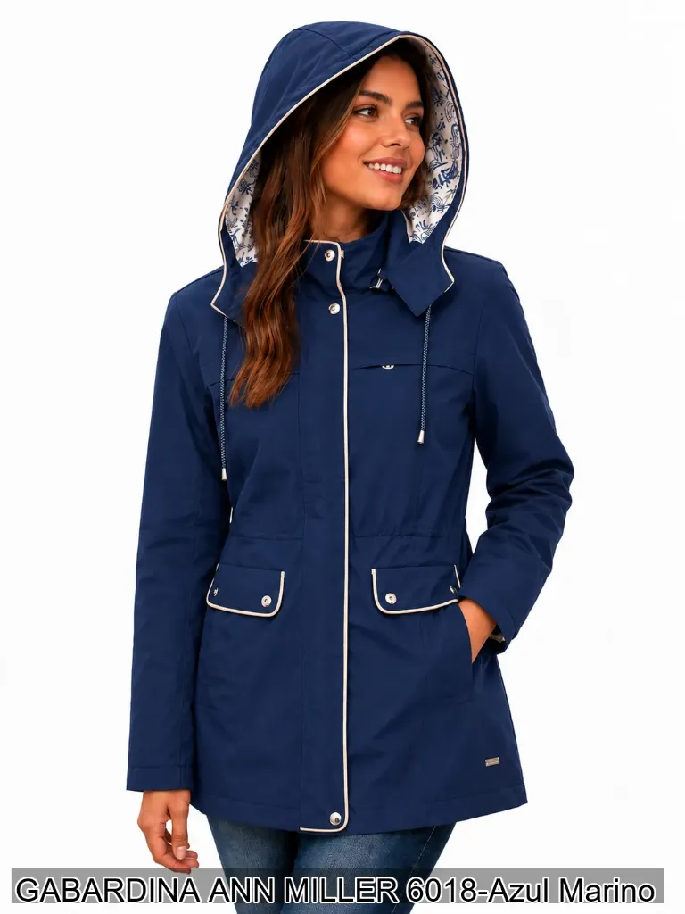 [ANN6018MAR-S] GABARDINA ANN MILLER 6018 (Azul Marino, S)