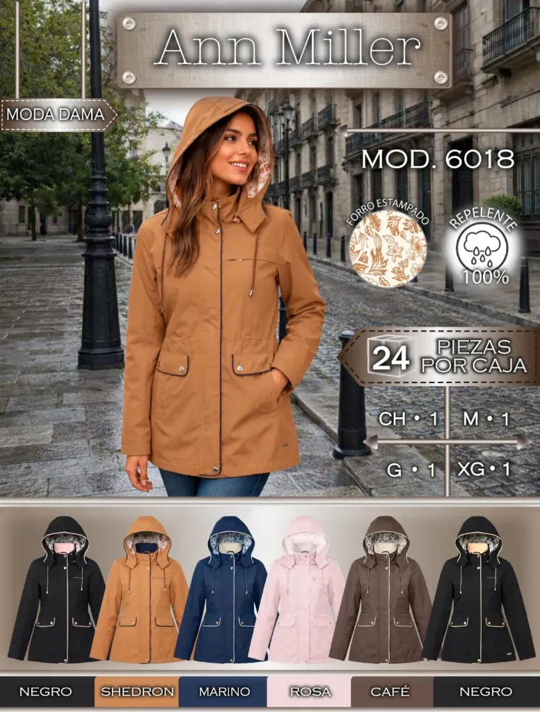 GABARDINA ANN MILLER 6018 (Azul Marino, S)