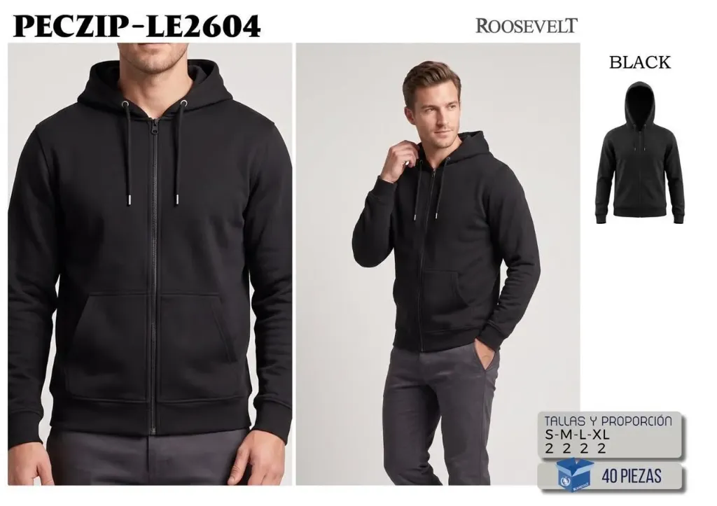 SUDADERA ROOSEVELT PECZIP 2604