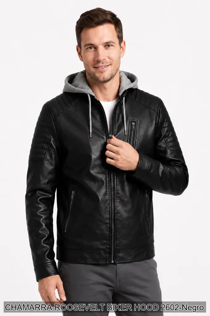 CHAMARRA ROOSEVELT BIKER HOOD 2602