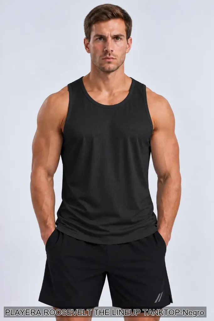 PLAYERA ROOSEVELT THE LINEUP TANKTOP (Negro, S)