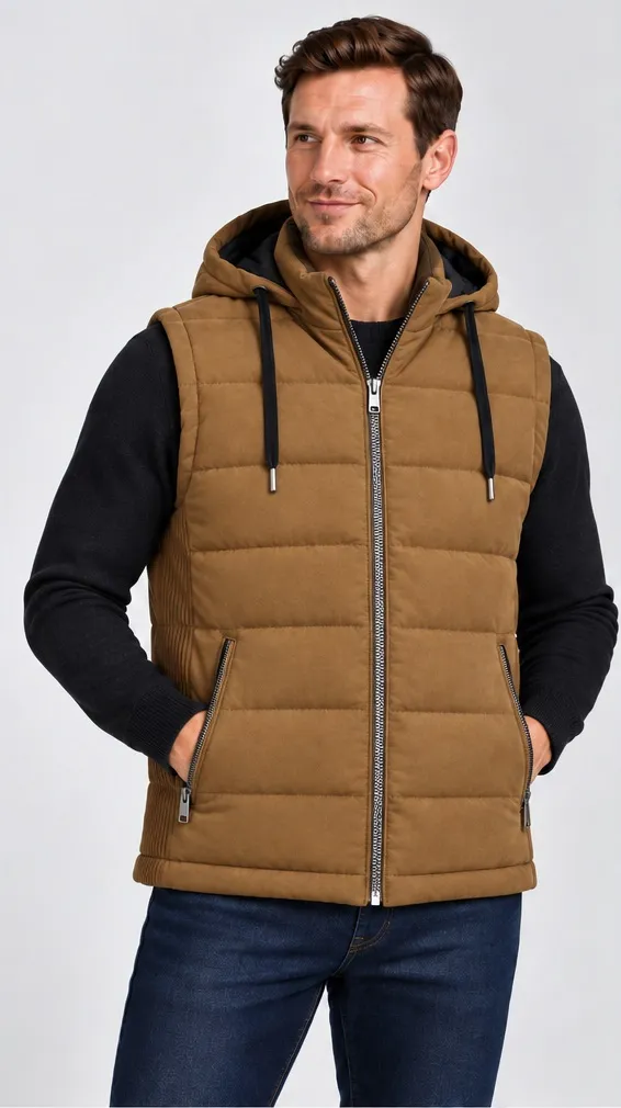 [ROOMASS2601CAM-S] CHALECO ROOSEVELT MASSIMO 2601 (Camel, S)