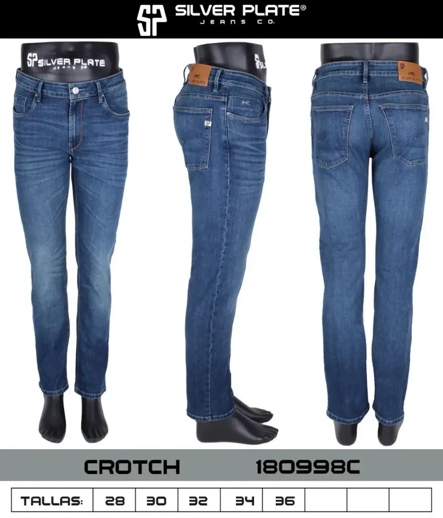 JEANS CROTCH SILVER PLATE 180998C