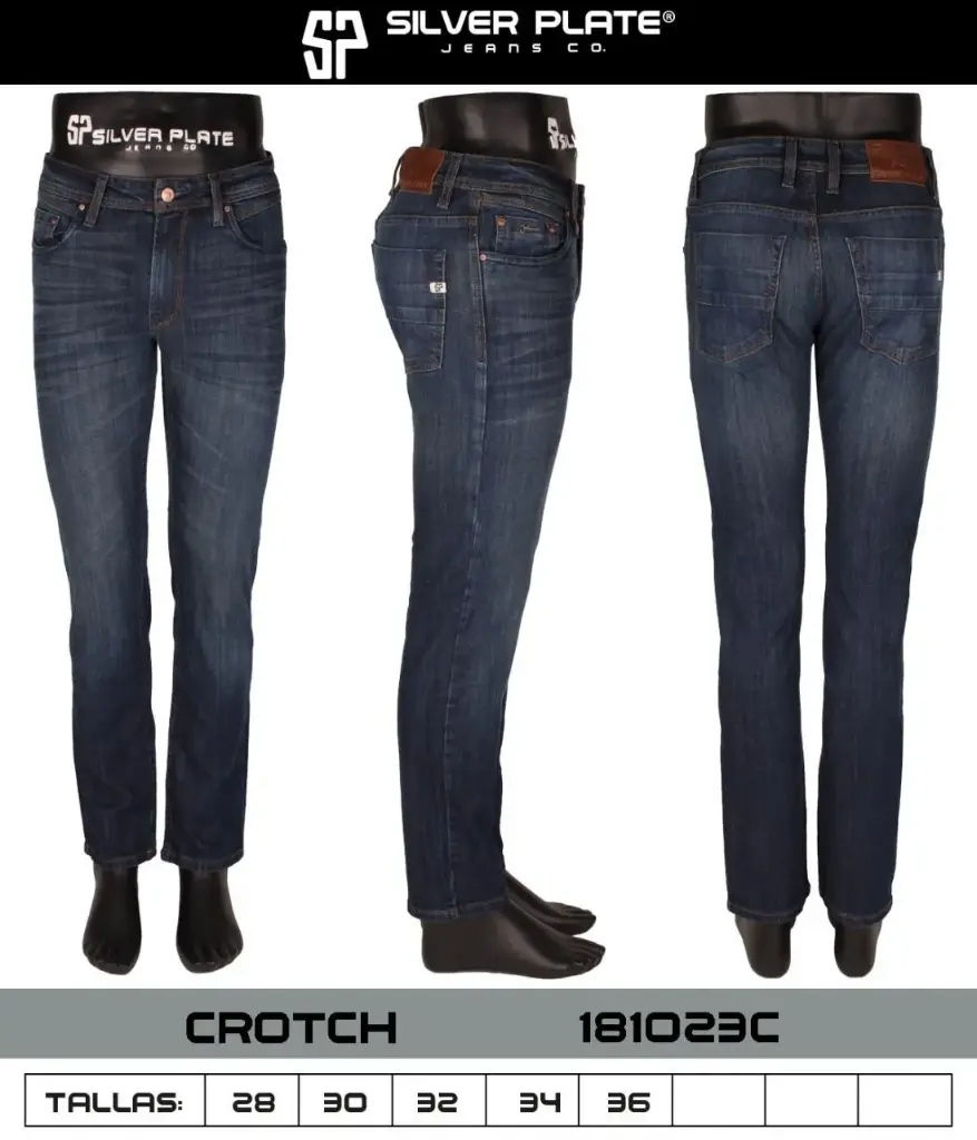 JEANS CROTCH SILVER PLATE 181023C
