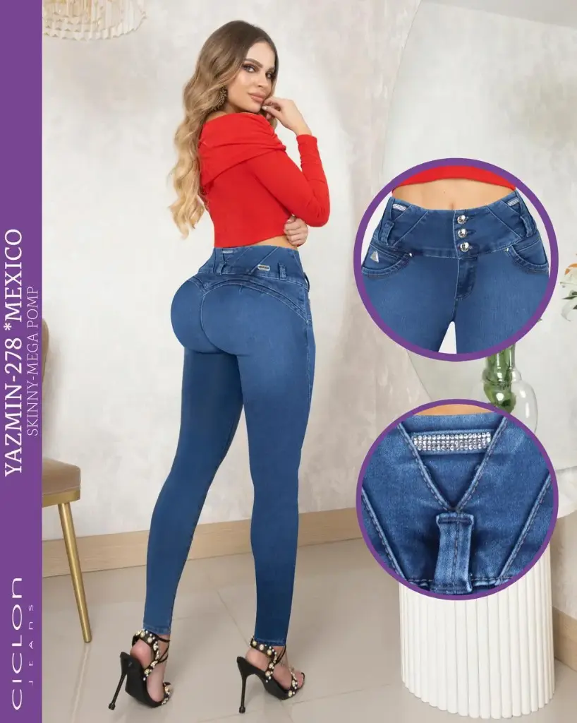 JEANS CICLON YAZMIN 278 (PAQ 19PZ)