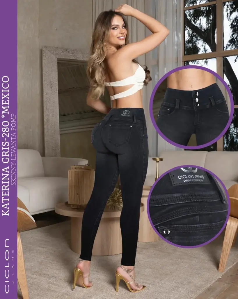 JEANS CICLON KATERINA GRIS 280 (PAQ 20PZ)